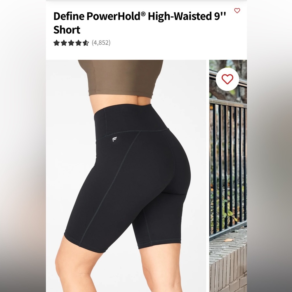 Fabletics Powerhold Biker Shorts 9”